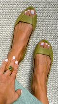 ADELINA | Złote Sandały Comfort Chic