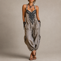 ERMINILDE | Kombinezon boho haftowany