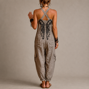 ERMINILDE | Kombinezon boho haftowany