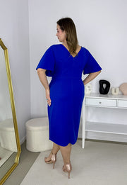 CLAUDIA ELEGANCKA SUKIENKA PLUS SIZE OŁÓWKOWA . CHABROWA 03 image 8