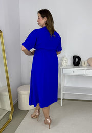LISBONA KRÓTKI RĘKAW SUKIENKA PLUS SIZE KOPERTOWA MIDI. CHABROWA 08 image 9