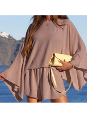 Komplet top i szorty Shayleen - Mocha mousse